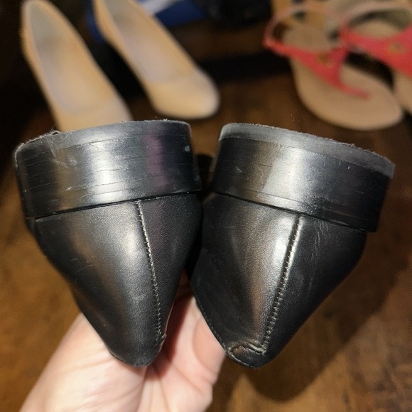 Louise Et Cie Bayne Womens Leather Slip On Round Toe Loafer Shoes Black Size 7 - Picture 7 of 10